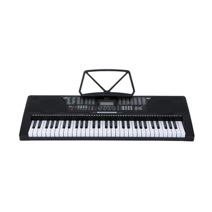 Keyboard piano front view showing 61 standard keys