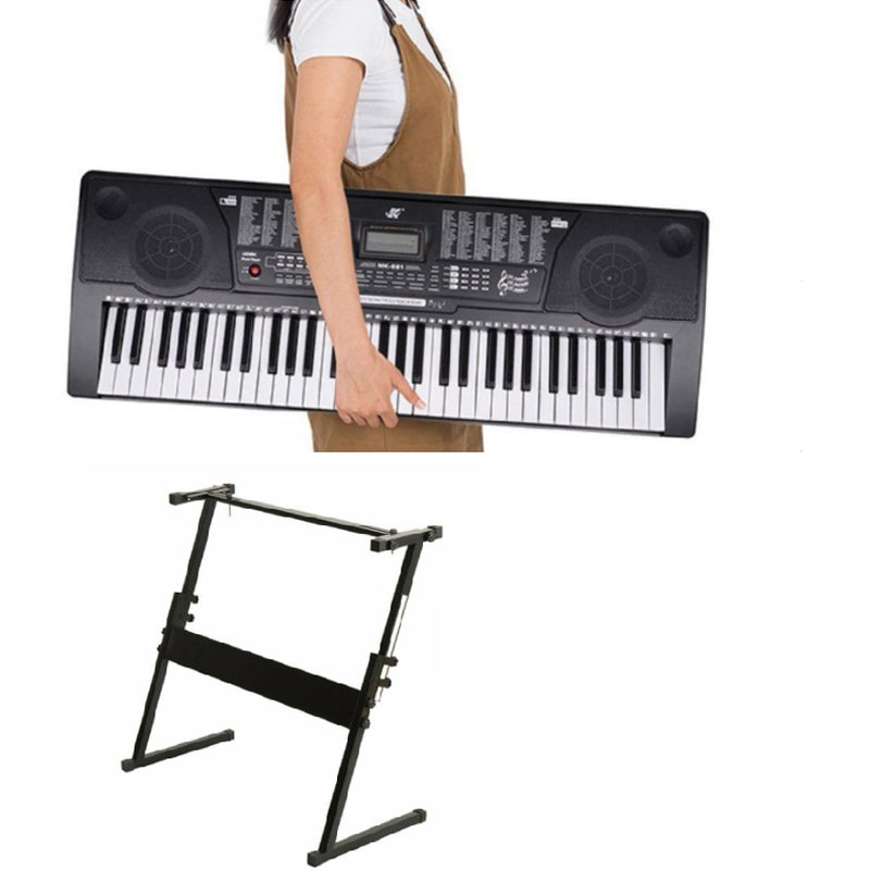 61 key electronic keyboard piano showing full keyboard layout