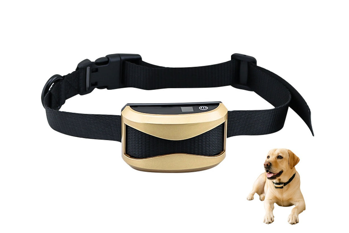 Side angle of Anti Bark Dog Collar with adjustable vibration levels