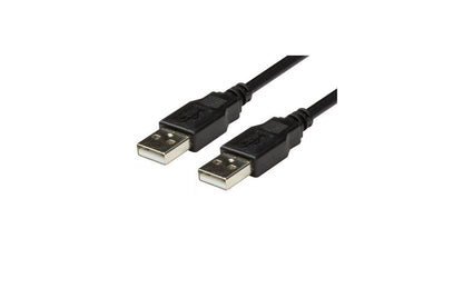 Close-up of USB male connector on cable end