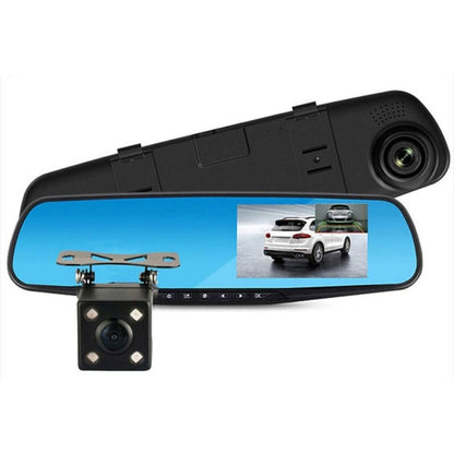 Car dash camera front view showing 43 inch LCD screen