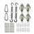 Sun shade sail hardware showing 304 stainless steel pad eye close up