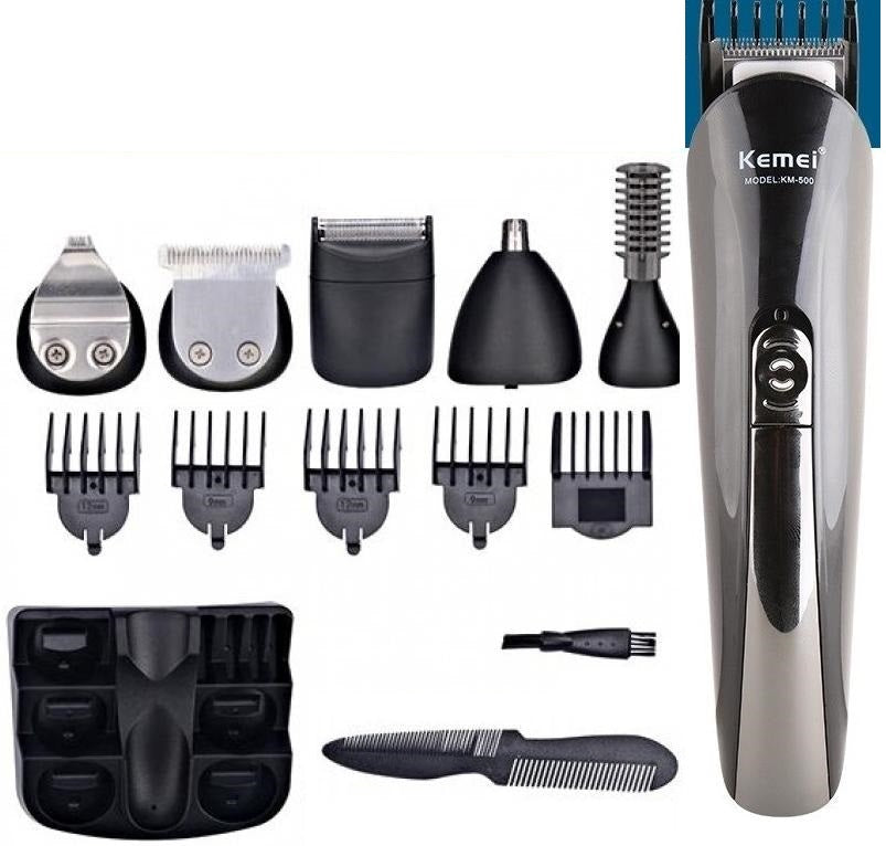 Rechargeable hair clipper with charging port visible