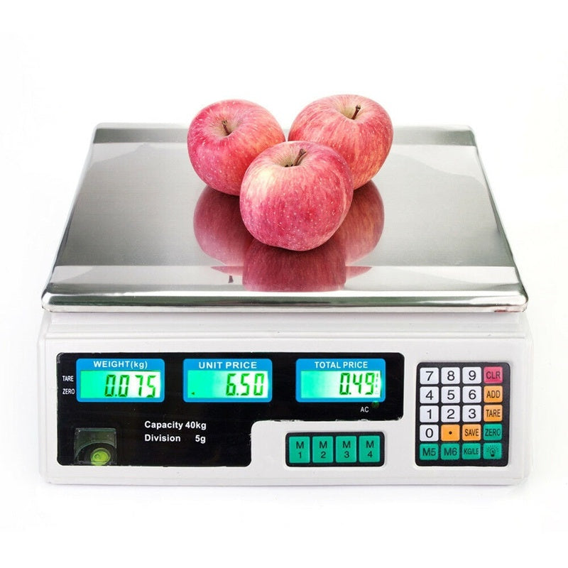 Digital price computing scales showing front view with HD display