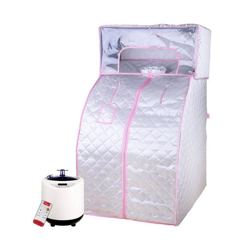 Portable sauna steam room with cotton cover front view