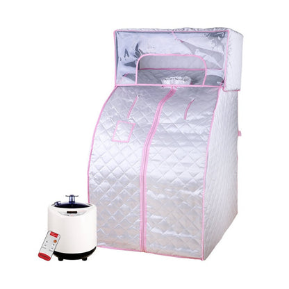 Portable sauna steam room with cotton cover front view