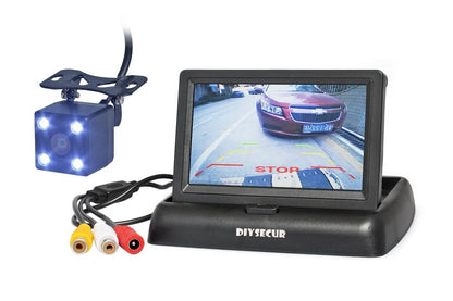 Rear view of car reverse camera with waterproof housing