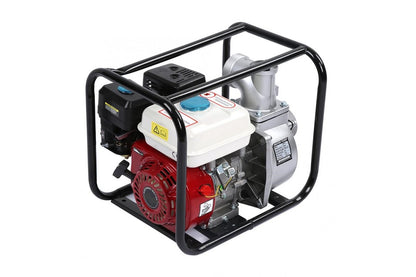Close up of petrol water pump 75HP fuel tank and cap