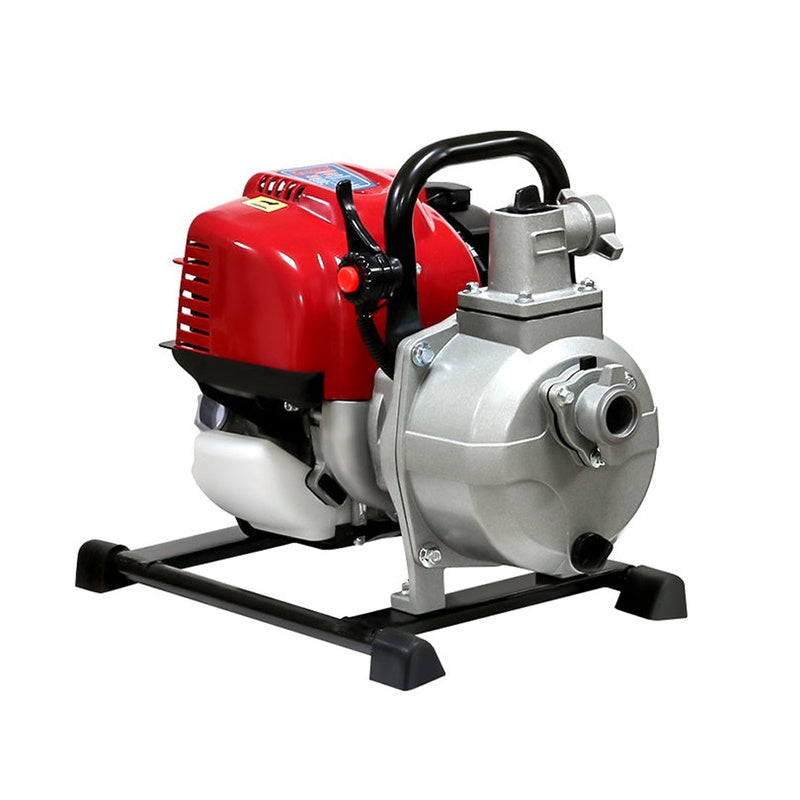 Petrol water pump 25HP side view showing metal frame