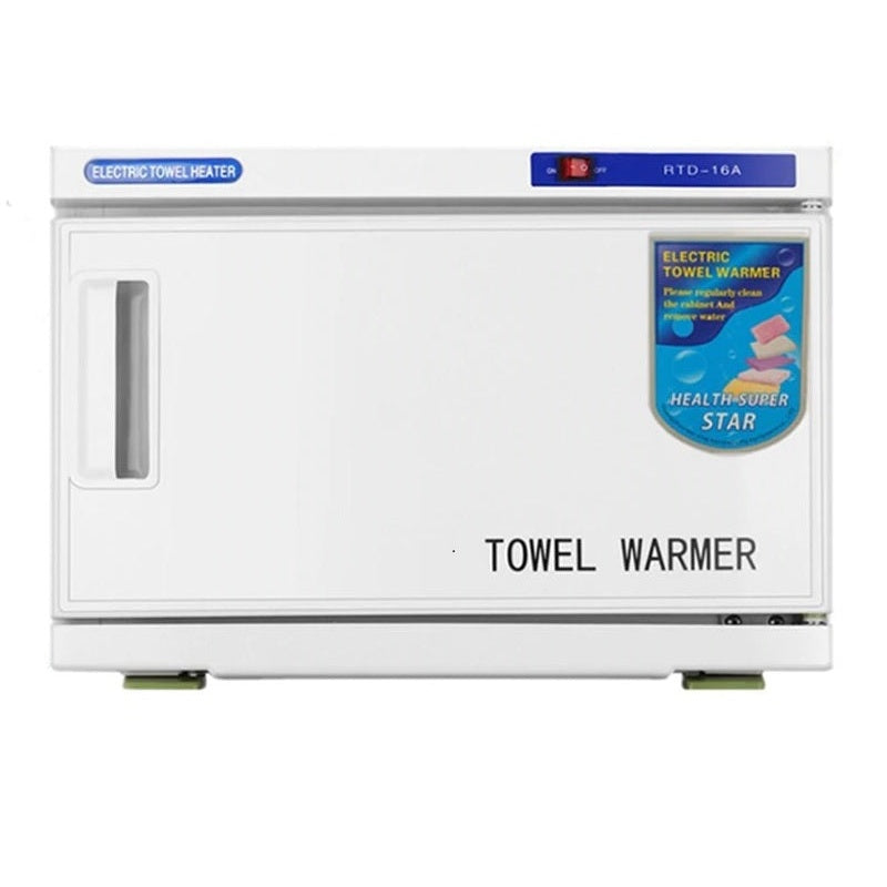 Towel warmer cabinet 16L white front view