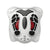 Electromagnetic foot massager silver top view showing control panel