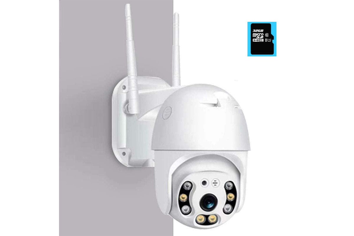 Side angle of wireless security camera with weatherproof casing