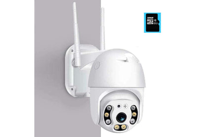Side angle of wireless security camera with weatherproof casing