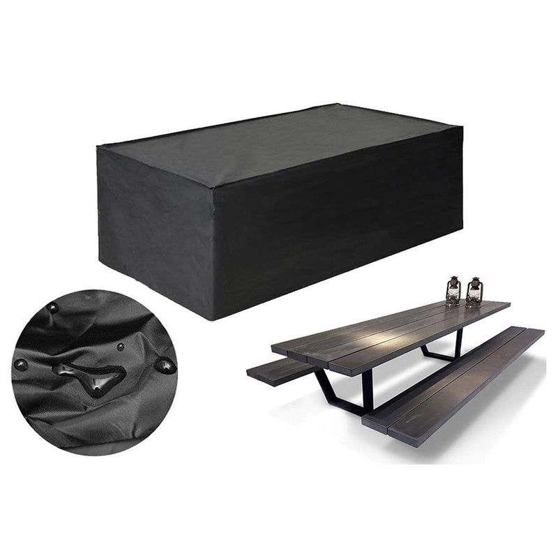 Outdoor furniture cover waterproof in grey polyester fabric