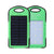 Solar power bank portable solar charger showing orange colour and compact design