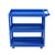 Tool cart trolley side view showing blue powder-coated steel