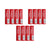 18650 rechargeable battery red colour close up