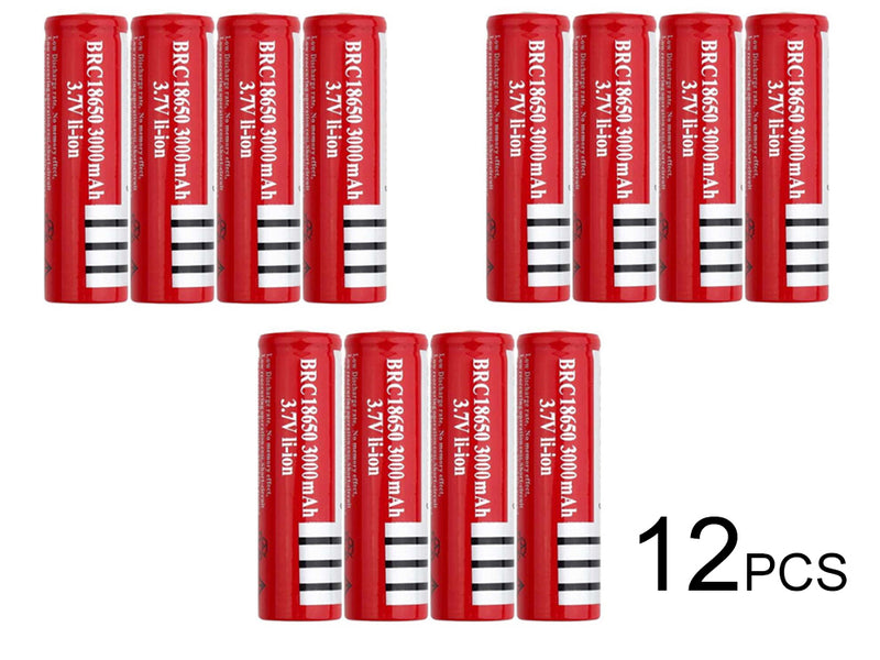 18650 Rechargeable Battery - 12PCS