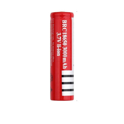 18650 lithium battery red colour side view