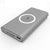 Power bank 10000mAh wireless charger front view in grey
