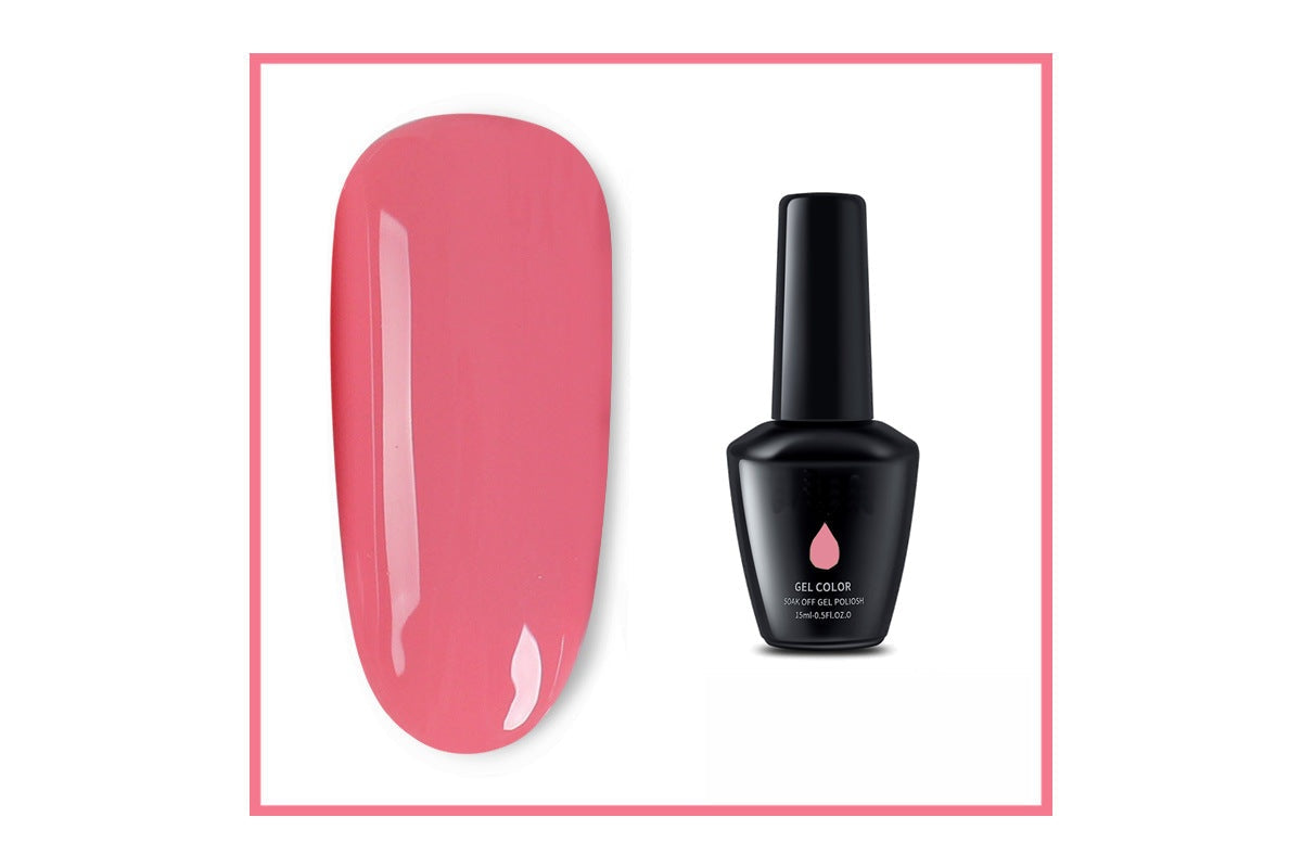 Close up of gel nail polish 15ml with UV LED curing