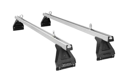 Close-up of gutter mount fitting on car roof rack cross bar