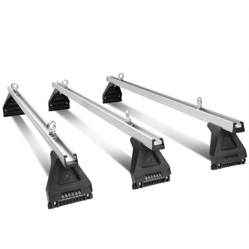 Car roof racks universal cross bars aluminium finish side view