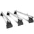 Car roof racks universal cross bars aluminium finish side view