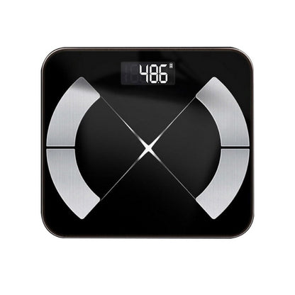 Bathroom scales Bluetooth body fat scale black glass surface