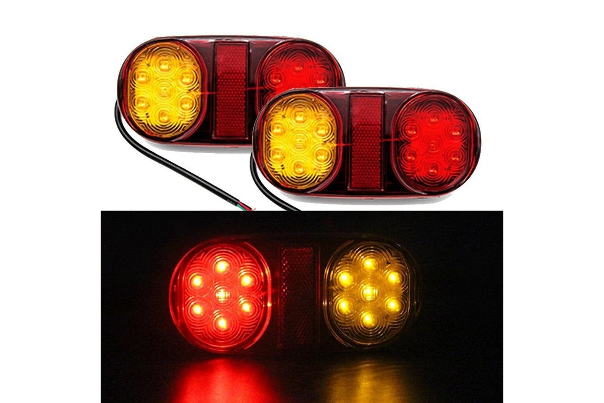 Side angle of LED trailer light highlighting slim ABS casing