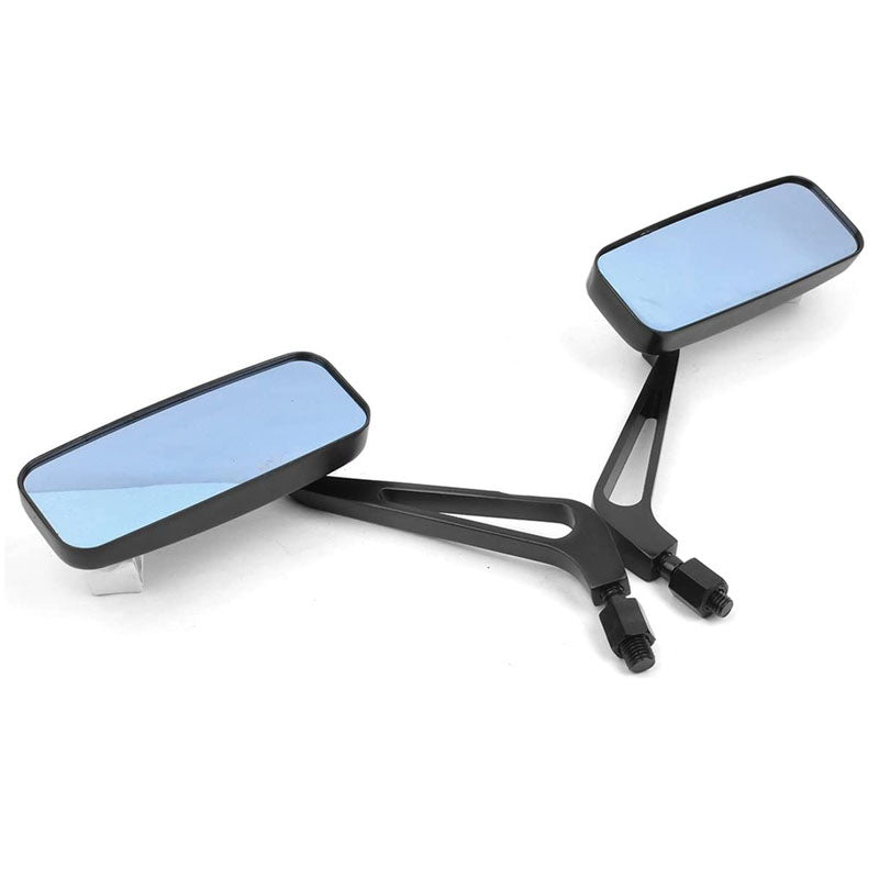 Motorcycle rear mirror black aluminium side view