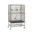 Bird cage parrot aviary perch carrier side view showing iron frame