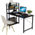 Computer desk table black colour with MDF desktop surface