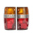 Toyota Hilux tail lights pair showing front view in red and clear