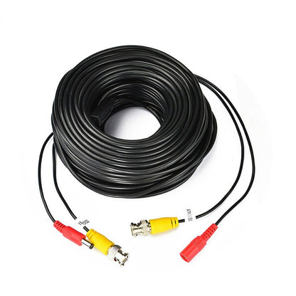 30m BNC cable for security camera showing black coaxial design