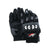 Motorbike gloves black leather close up on palm side