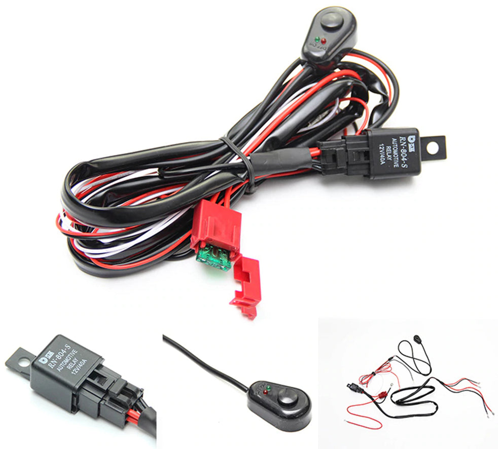 LED Light Bar Wiring Harness 12V 40A