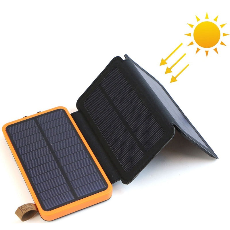 Solar power bank 10000mAh folded compact size for easy carry