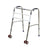 Adult walking frame mobility walker in stainless steel side view