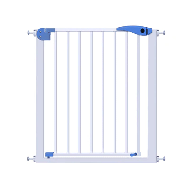 Baby safety gate blue colour showing full front view