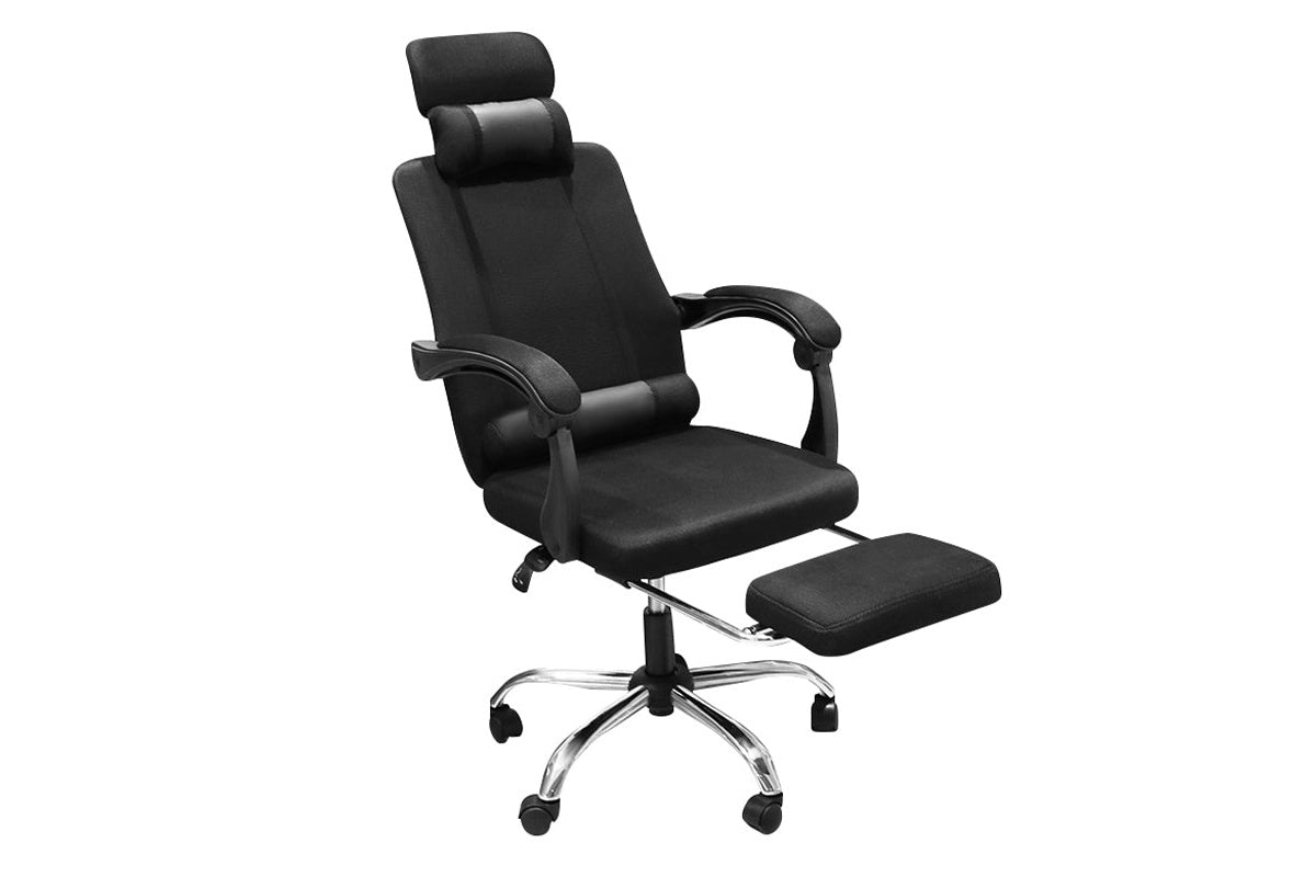 Close up of ergonomic lumbar support on office chair