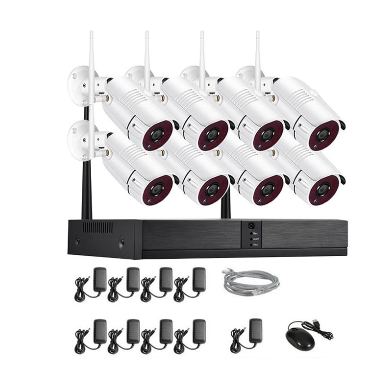 Security camera system 2MP wireless showing front view of camera