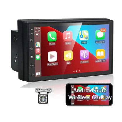 Car stereo Bluetooth player front view with 7inch touchscreen