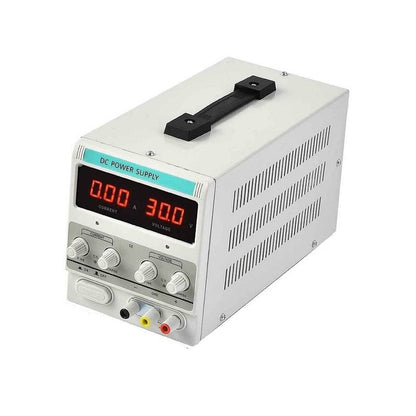 30V 10A DC power supply front view showing dual LED display