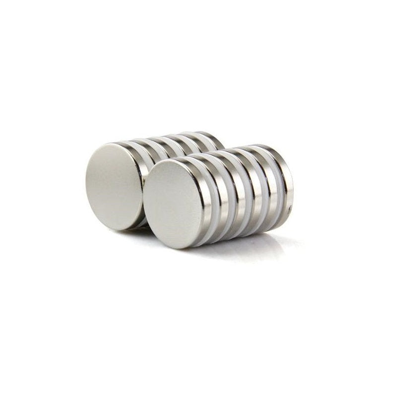 Neodymium magnets 20mm diameter showing flat disc shape