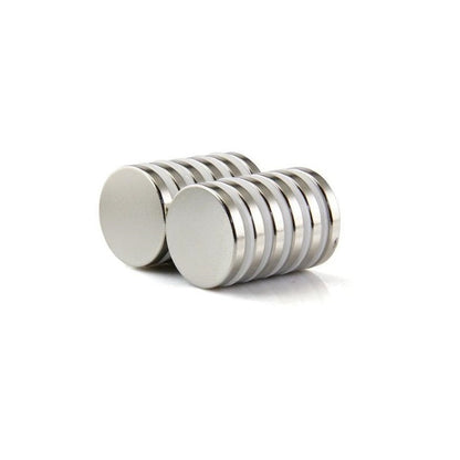 Neodymium magnets 20mm diameter showing flat disc shape