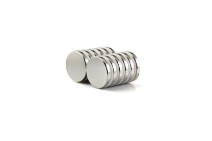 Side view of rare earth Neodymium magnets stacked together