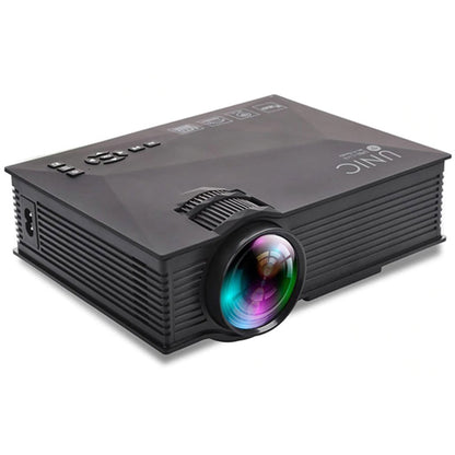 HD smart projector front view showing lens and controls