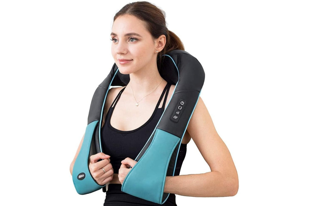 Close up of Shiatsu 3D kneading nodes on neck massager