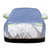 Aluminium car cover for large hatchback side view in silver colour